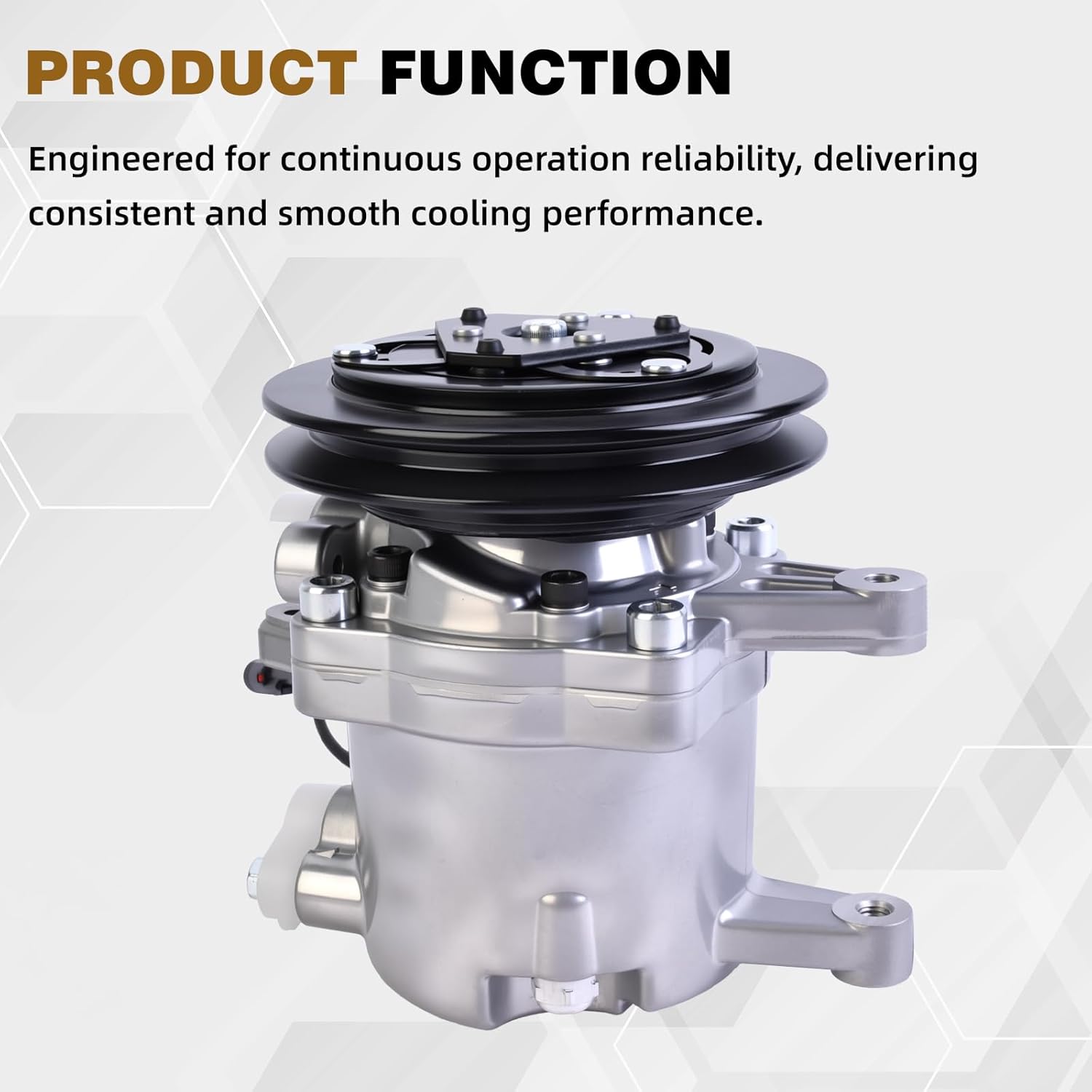 RD451-93900 AC Compressor Compatible with Kubota Tractor M5040 M6040 M7040 M8540 M9540 M9960 Wheel Loaders R530 R630 Excavator KX040-4 KX057-4 KX080-3T KX080-4 Replace 3C581-97590 3C581-50060