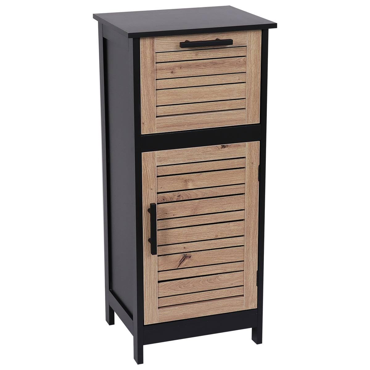 Meuble TV Design Avec Portes Ondulées Et 3 Tiroirs - 180 X 50 X 38 Cm, Bois Et Noir, Charge 50 Kg