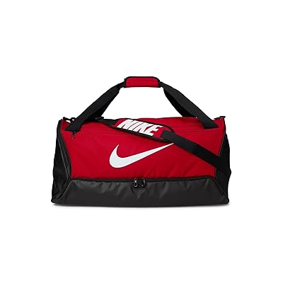 Nike Brasilia 9.5 Training Duffel Bag (Medium, 60L) Duffel Bags University Red/Black/White, Polyester