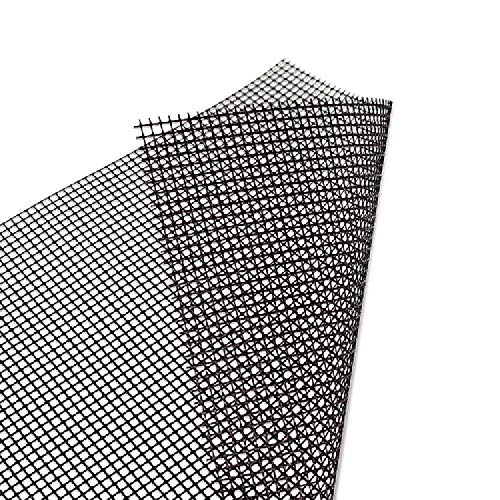 Preisvergleich Produktbild chengtengkejibaihuod Antihaft-Hochtemperatur-beständiges Brennmattennetz, Lebensmittelbeschichtetes Grillwerkzeug 40 * 33 cm / Schwarz (5)