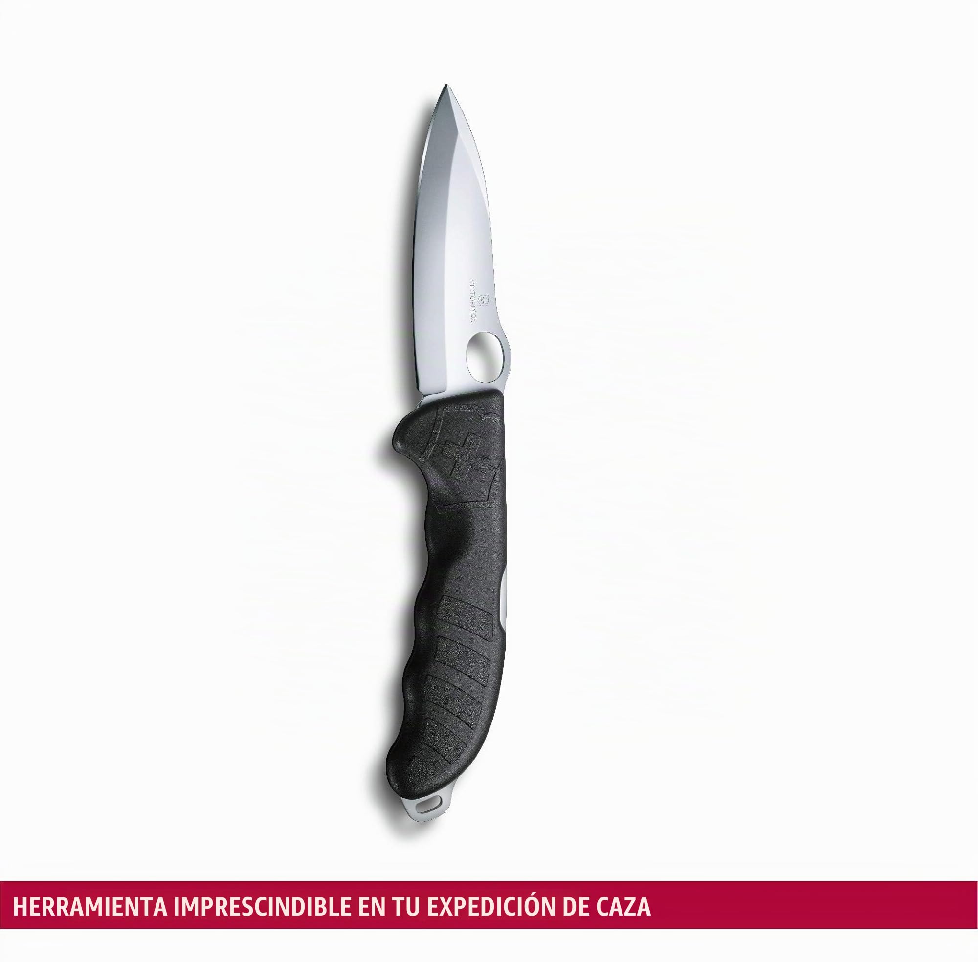 Victorinox Hunter Pro M, Navaja Multiuso Suiza, Cuchillo bolsillo, Regalo, 2 Funciones, Hoja grande, Bloqueable, Hoja para una mano