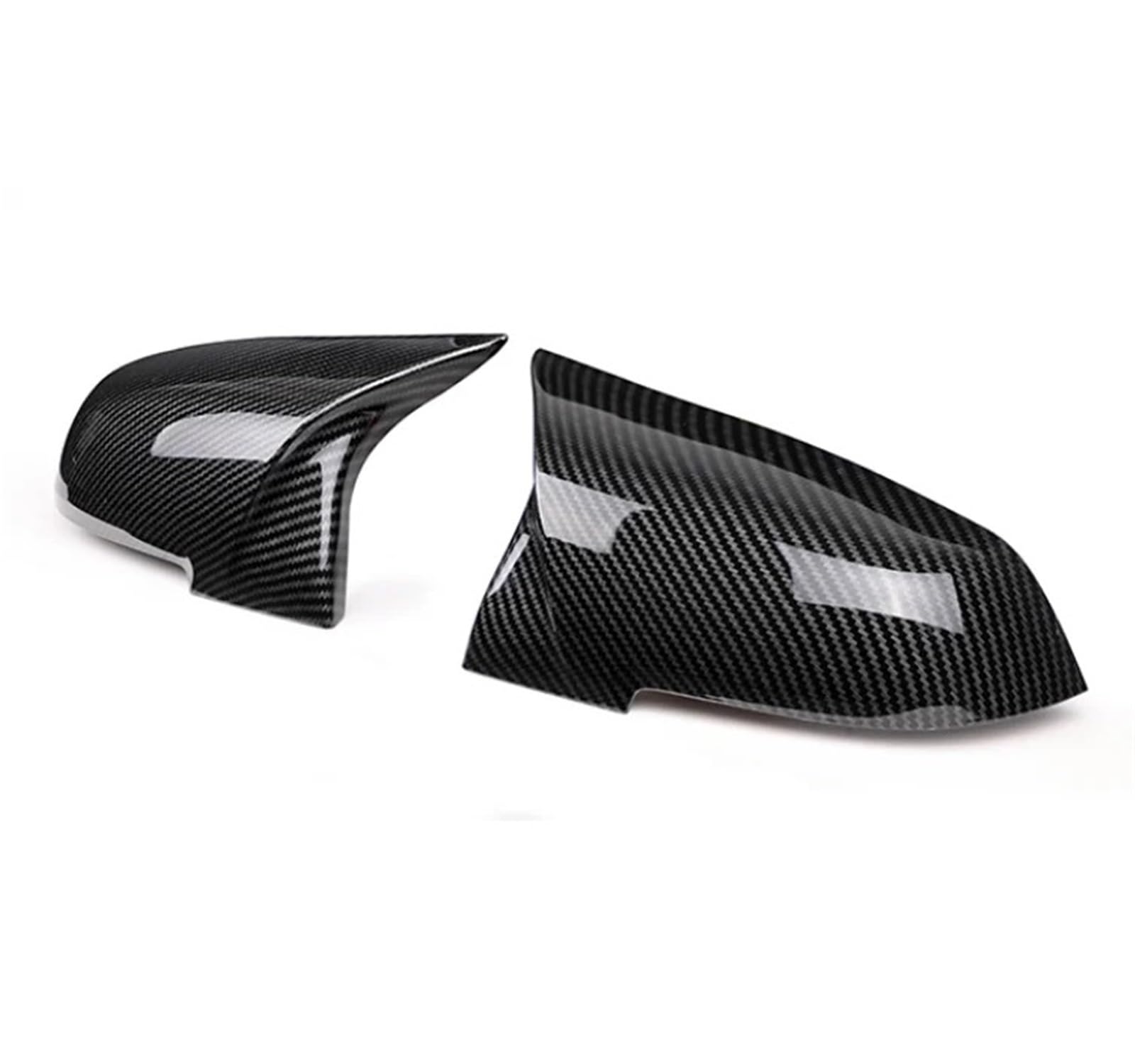 Auto Spiegelkappen Für Serie 1 2 3 4 XM 220i 328i 420i F20 | F21 F22 F23 F30 F32 F33 F36 X1 2 Stück Rückspiegel-Abdeckkappe Carbon Schwarz(Carbon)