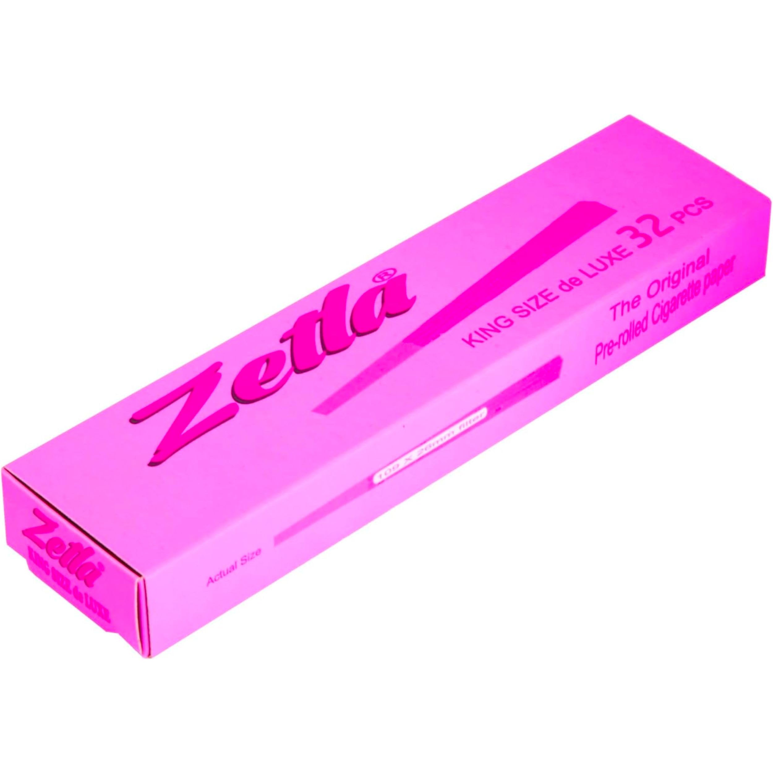 Zetla 32 - Cones Pink King Size - wstępnie skręcone rurki - stożkowe tuby z filtrem (109 x 26 mm) - Joint Cones King Size - wstępnie skręcone papierowe
