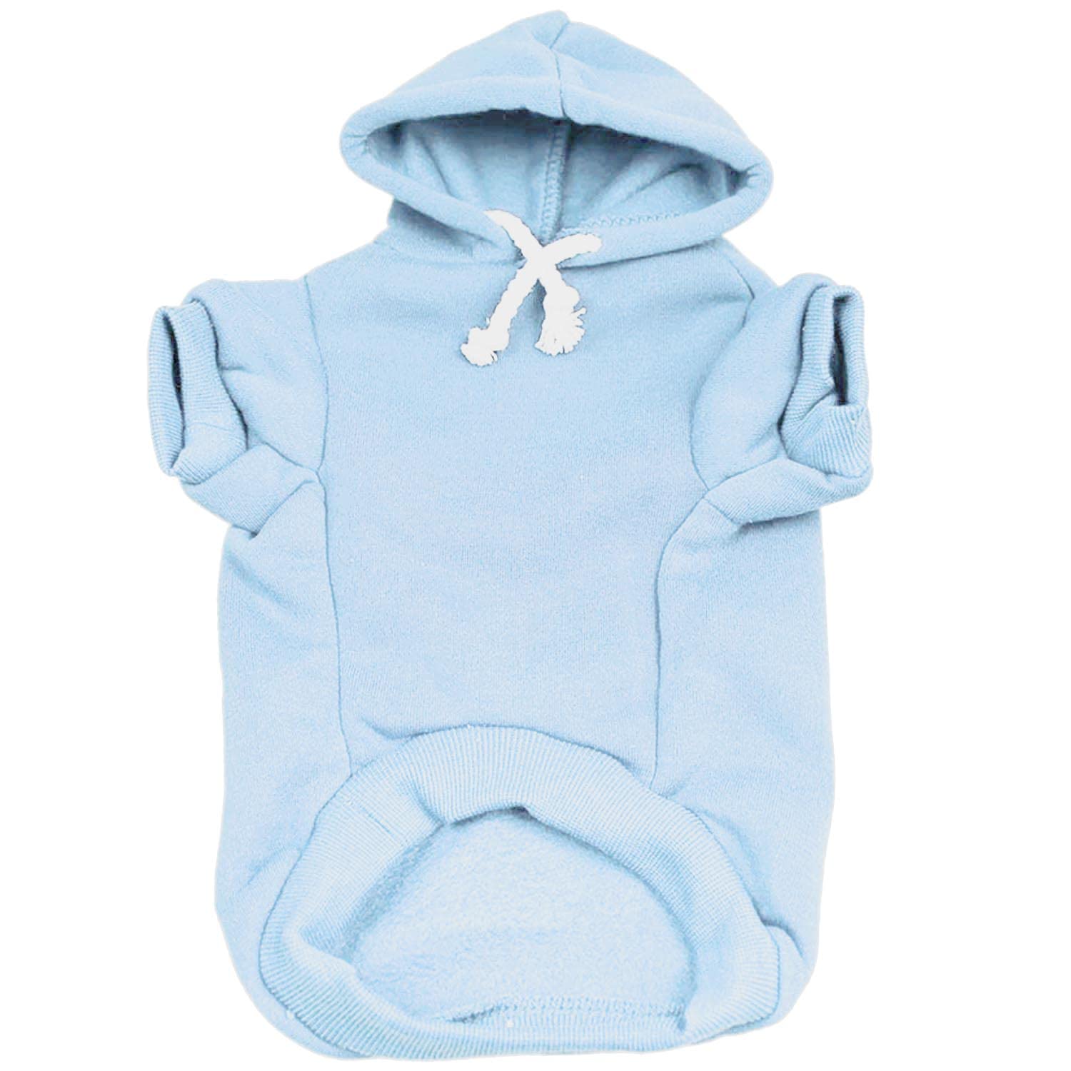 I Said Hip Hop The Hippy Easter Bunny Dog Hoodie Fleece Lined Pullover Sweatshirt with Leash Hole (Baby Blue, 3X-Large 696)