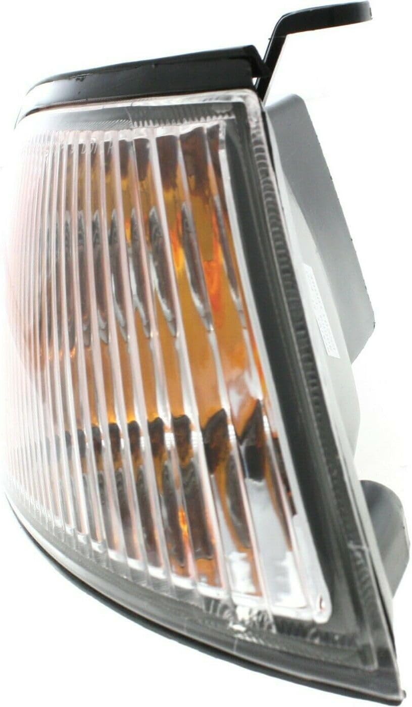 Signal Light Assembly 2pcs Left Right Side Plastic Lens Clear & Amber Lamp Corner & Incandescent with 261209E025 for Nissan for Altima 1998-1999 with Bulbs