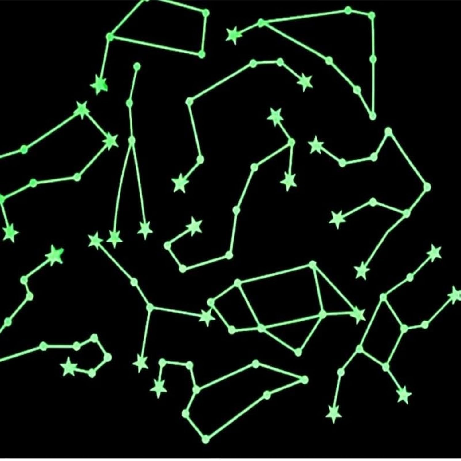 12Pcs Fluorescein Constellation Wall Stickers Murals Luminous Stickers Glow in The Dark Wall Decals Room Home Decor, Luminous Decal Glowing in Dark Decoration for Bedding Room Bedroom Wall Decor