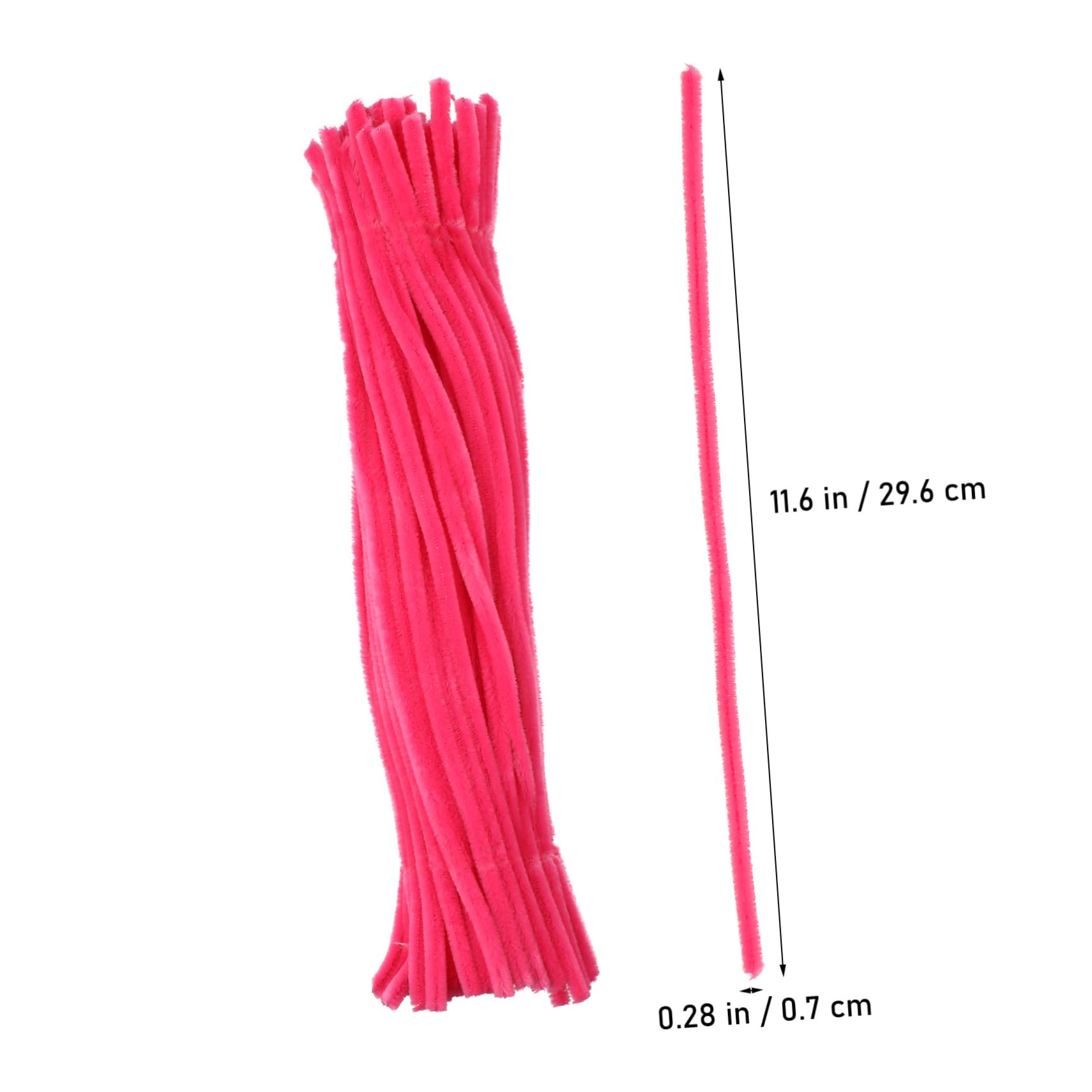 WOFASHPURET 200Pcs Long Pipe Cleaners Fuzzy Chenille Stems for DIY Crafting Flexible Twisting Rods for Handmade Flowers Comfortable Grip for Adults