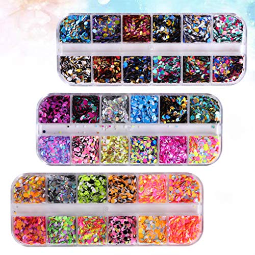 Minkissy 3 Boxen Nagelschmuck Pailletten Glitzer Nail Art Charms Diamanten Nieten Edelsteine ??Stein Edelsteine ??Design… – Bild 5