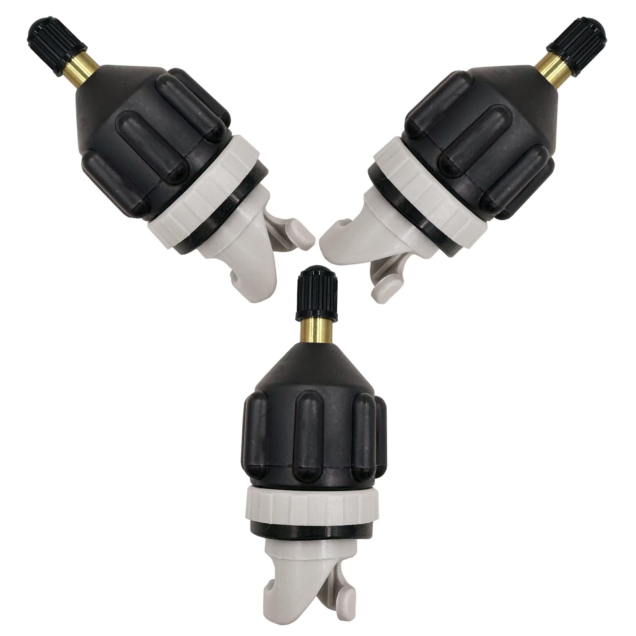 51buyoutgo3pcs Sup Paddle Board Inflator Air Pump Adapter Adaptor Attachments for Inflatables Kayak Boat Stand Up Paddleboard Sup Paddle Board Accessories Black