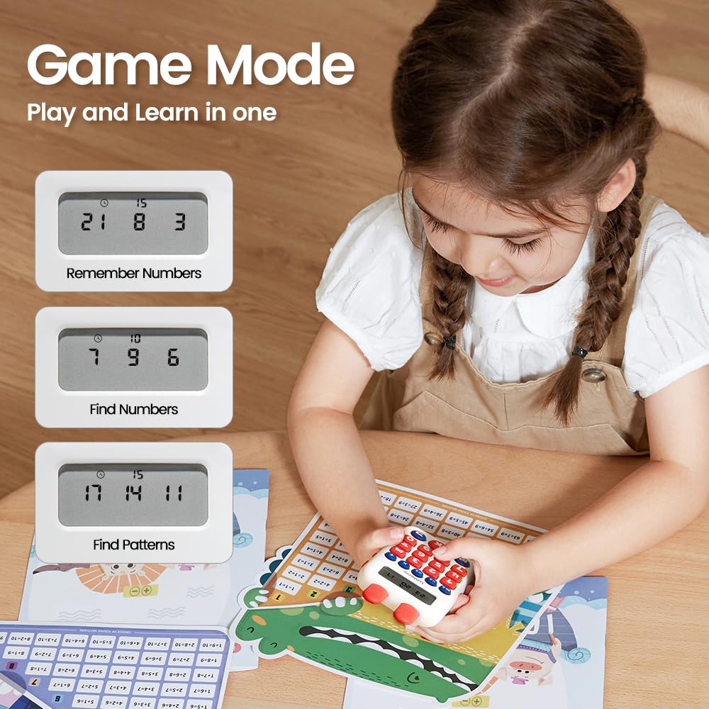 Juguetes de aprendizaje para niños de más de 4 años, juegos de matemáticas, juguetes educativos para suma, resta, división y multiplicación, herramientas electrónicas de aprendizaje de 7