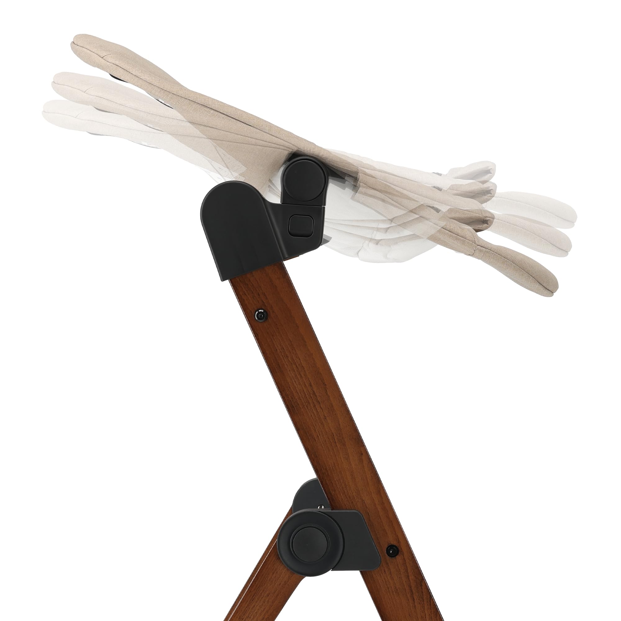 DERYAN Odin - Trona de madera para niños a partir de 0 meses hasta 85 kg - Incluye arnés de 5 puntos, correa de entrepierna, barra protectora - Compatible con muchos accesorios - Marrón/Turrón