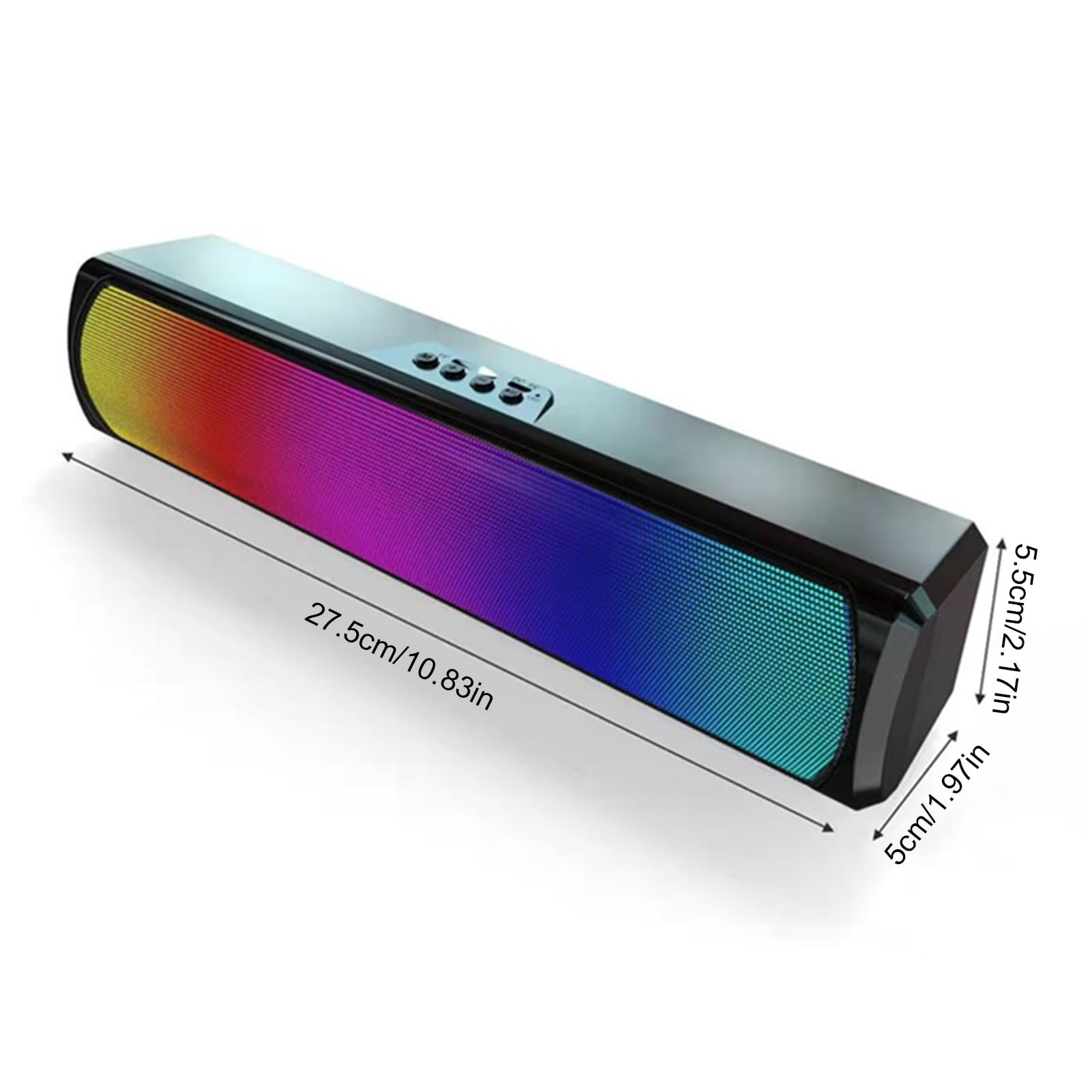 Altoparlanti wireless per PC con luci LED continue Soundbar Stereo