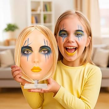 Amazon.com : ZTBBRA Kids Makeup Practice Face – 5D Silicone