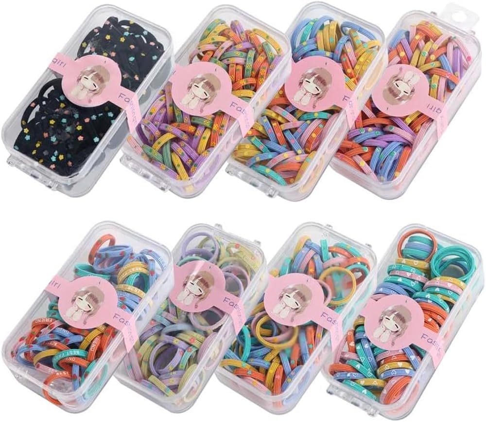 Soika® Rubberbands 60pc Multicolor Soft & Stretchy Small Ponytail Holders Mini rubberbands With Storage Box For Baby And Toddlers (B0D92GKKZ9) Amazon Price History, Amazon Price Tracker