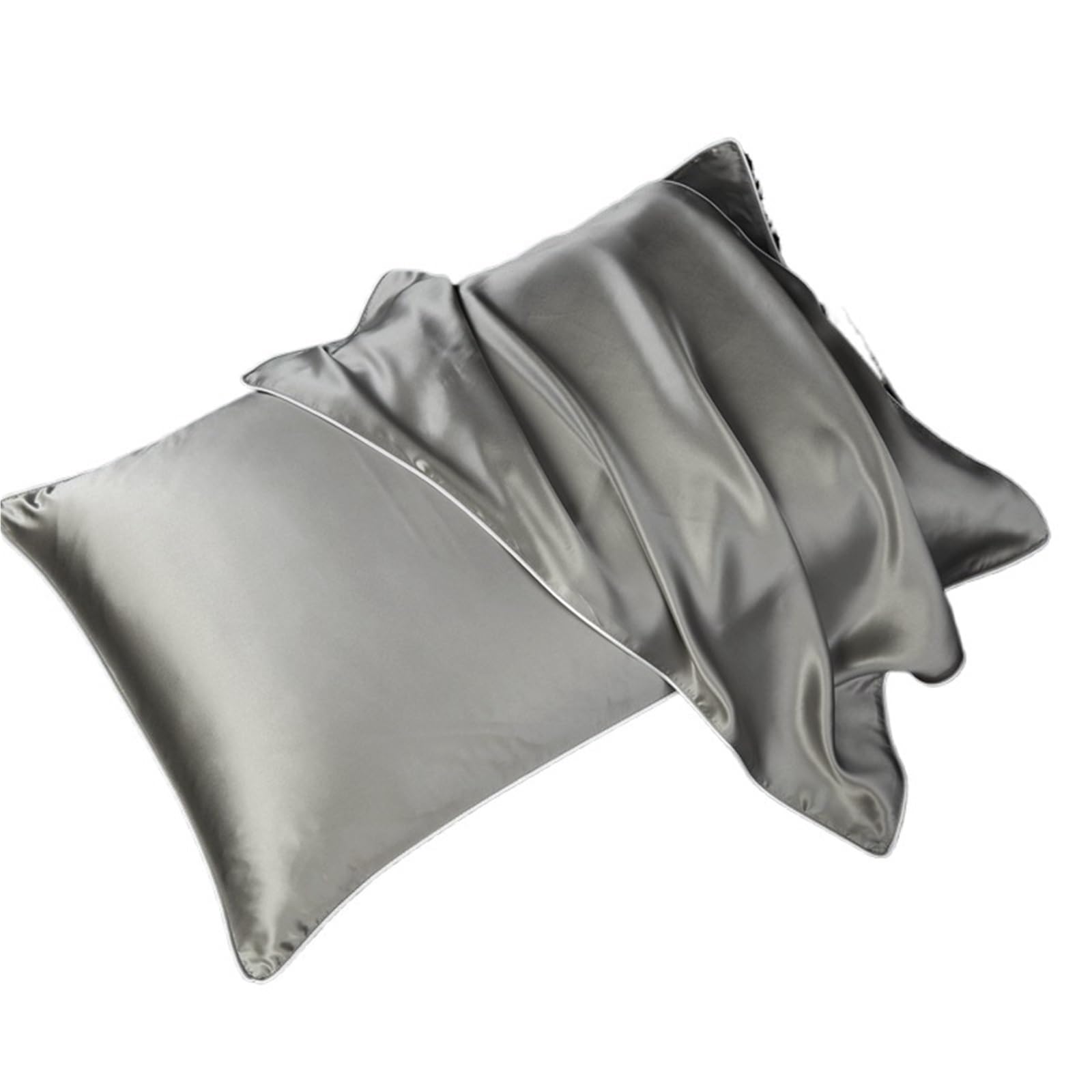 LYXYGMV Silk Pillowcase For Hair And Skin for Bedrooms(Silver)