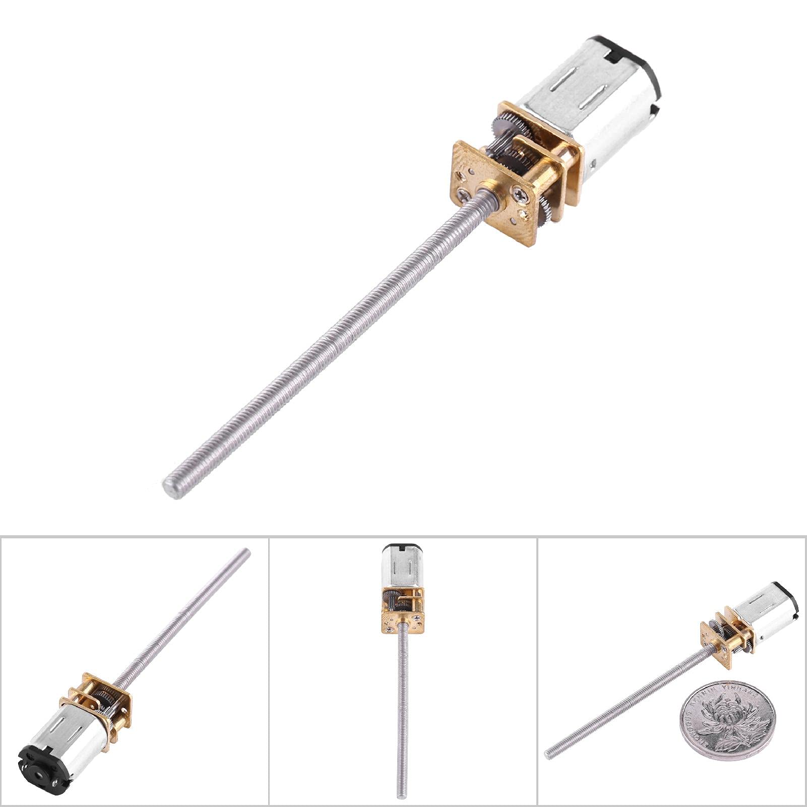 Moteur Réducteur CC 6V JGA25-370 - Couple Élevé, Faible Bruit - Pour Robots, Serrures, Rideaux - Vitesse 12-1360 Tr/min