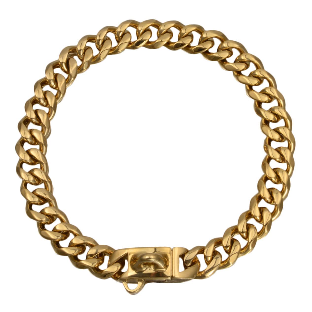 BESTonZON Collier Contrôle en Chien Acier Inoxydable Doré pour Résistant à l'usure, Facile à Nettoyer pour Chiots et Chiens
