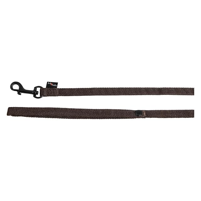 JACK AND VANILLA, Correa para Perro, Modelo Comfort Tube Nylon, Color Marrón, Talla XS, 12 mm x 152 cm