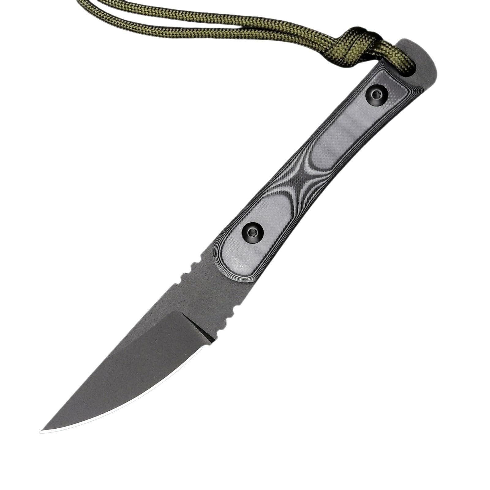 Generisch Feststehendes Edelstahlmesser mit G10-Griff, Gesamtlänge 17,5 cm