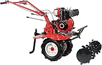 Microtrator 5HP Diesel Kawashima MCD580 Motocultivador Tratorito c/rodas e enxada rotativa