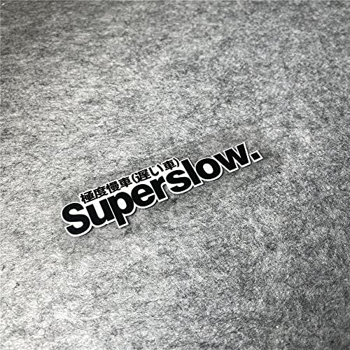 Image of Car Styling Sticker for Japanese Superslow Snail Creative Words Auto Oil Tank Window Body Vinyl Computer Case Motocross Decals (A 10X2.5CM 2PCS)
