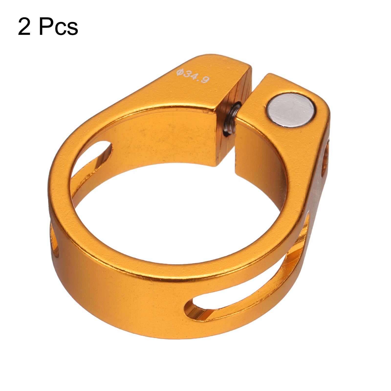 QUARKZMAN 2 sztuki zacisków wspornika siodełka rowerowego 34,9 mm, stop aluminium, pierścień wspornika siodełka ze śrubą z gniazdem sześciokątnym M4, do rowerów wyścigowych 30,4 do 31,6 mm, kolor