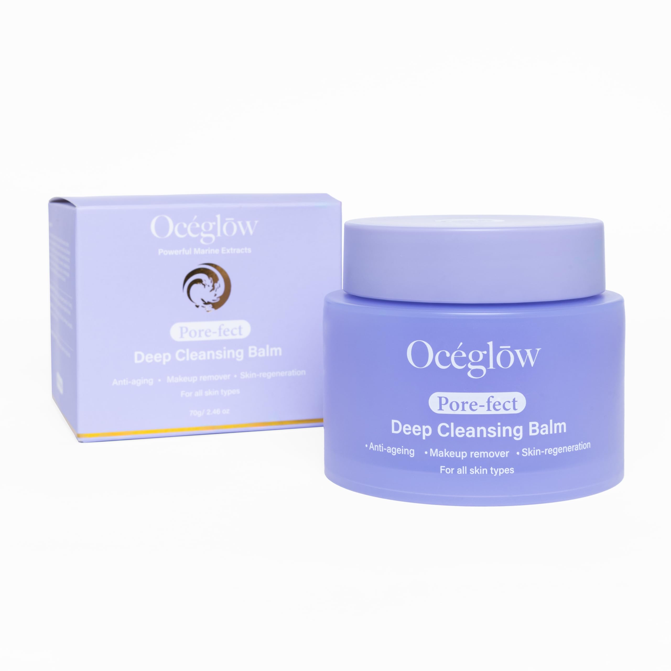 Oceglow Pore-Fect Deep Cleansing Balm With Shea Butter & Sunflower Seed Oil | Removes Long-Wear Makeup|Controls Pores | Combats Dryness | Made In Korea | For All Skin Types | 70G