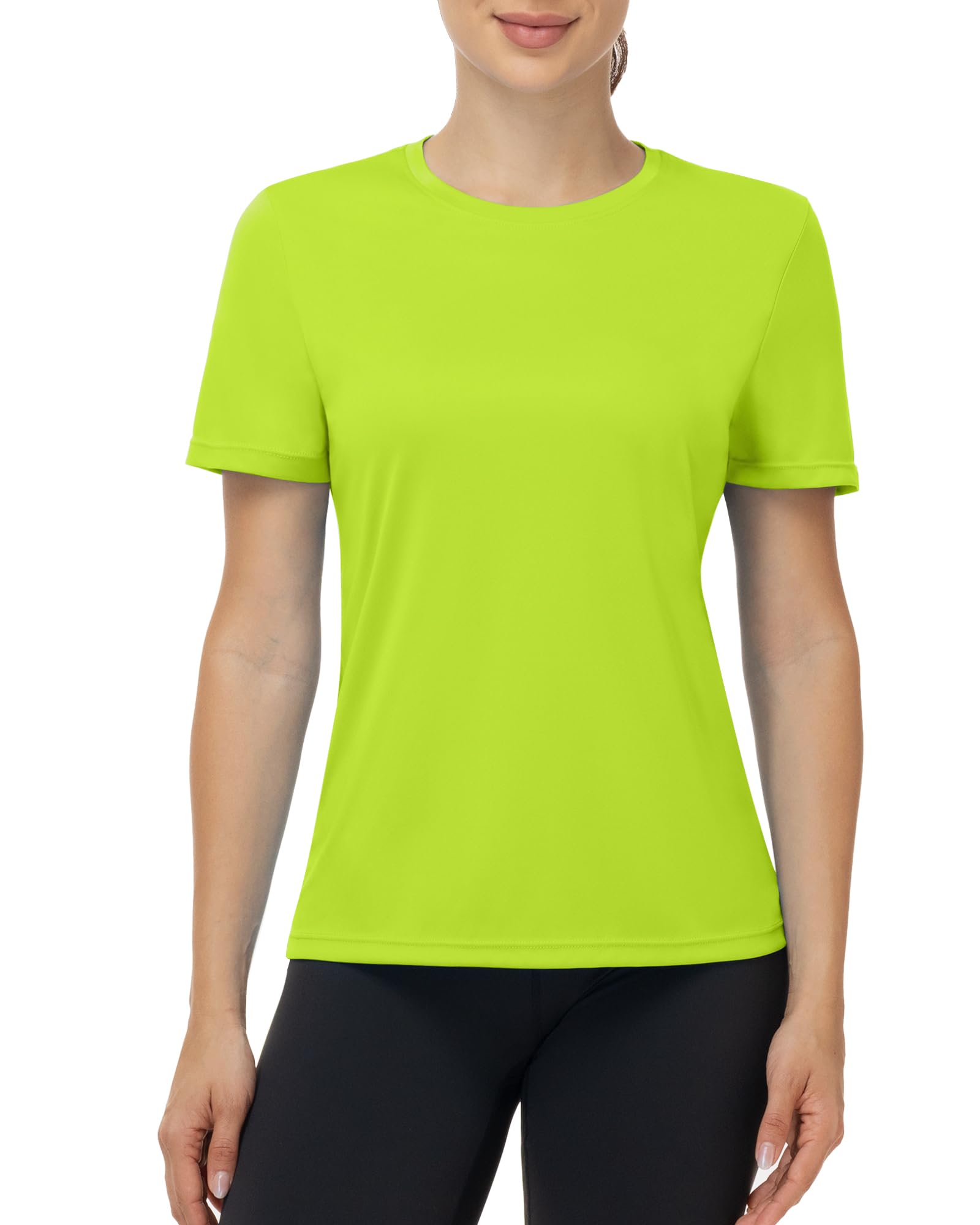 ELIRAVO UV Shirt Damen Kurzarm, UPF 50+ Sonnenschutz Funktionsshirt Atmungsaktiv Schnelltrocknend Schwimmshirt Sportshirt Leicht Weich Rashguard für Gym Fitness Yoga Laufen Outdoor