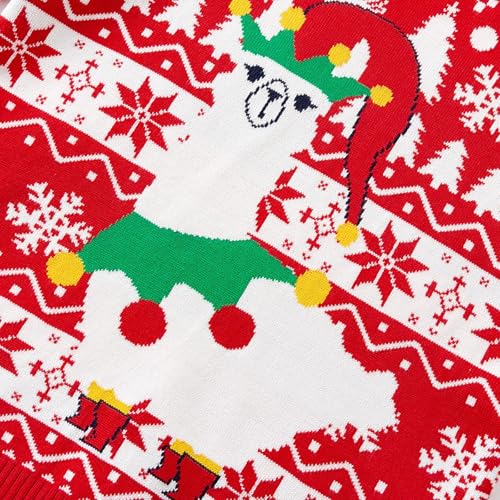 Image of Ugly Christmas Sweater for Girls Funny Xmas Knit Pullover Shirts Kids Child Holiday Jumper Tops Outfit 2-14 Years