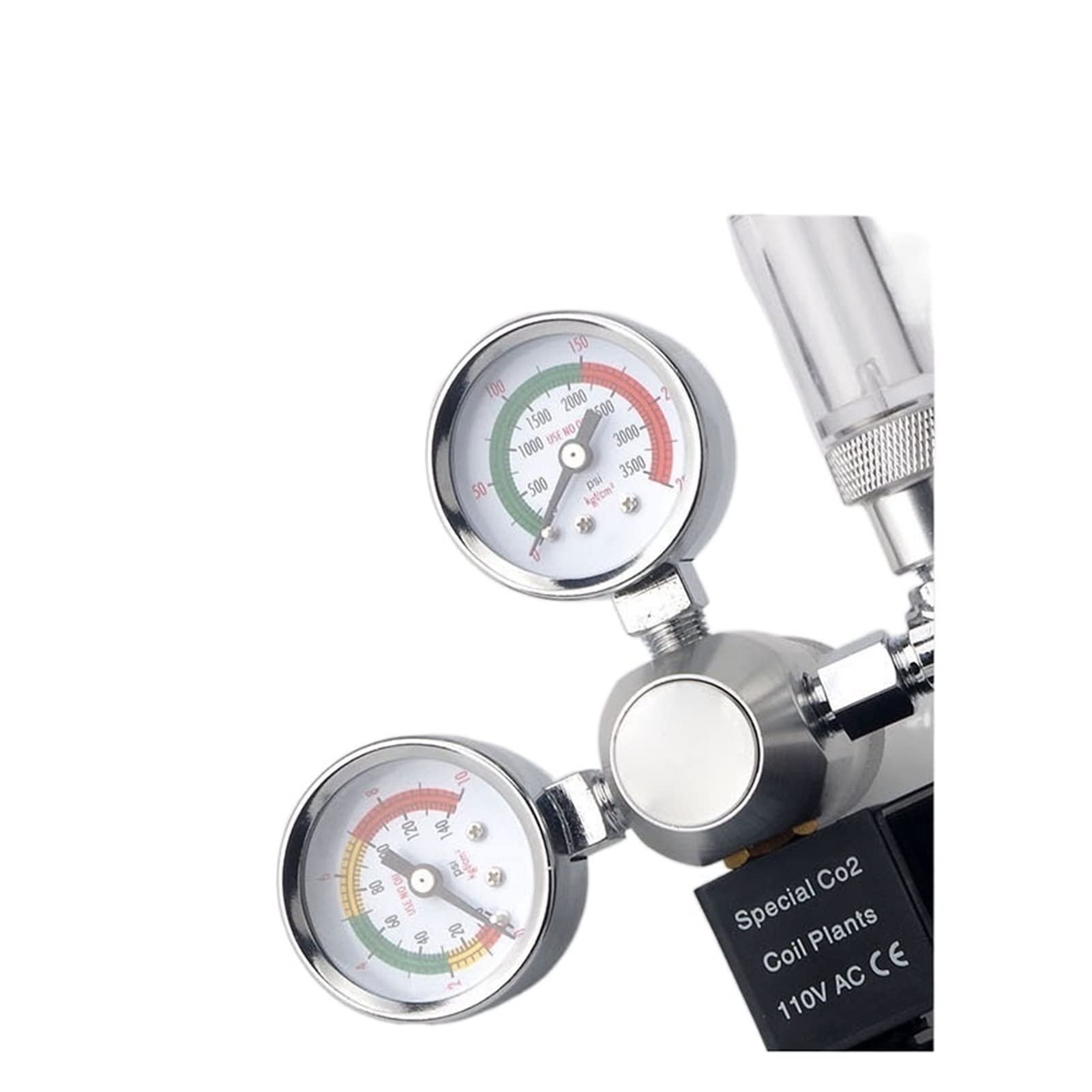 Wskaźnik regulatora CO2 Regulator akwarium CO2 zawory redukujące dwutlenek węgla trwałe bezpieczne dla akwarium na hodowlanie akwarium dla piwa domowego z beczki (Color : Green)