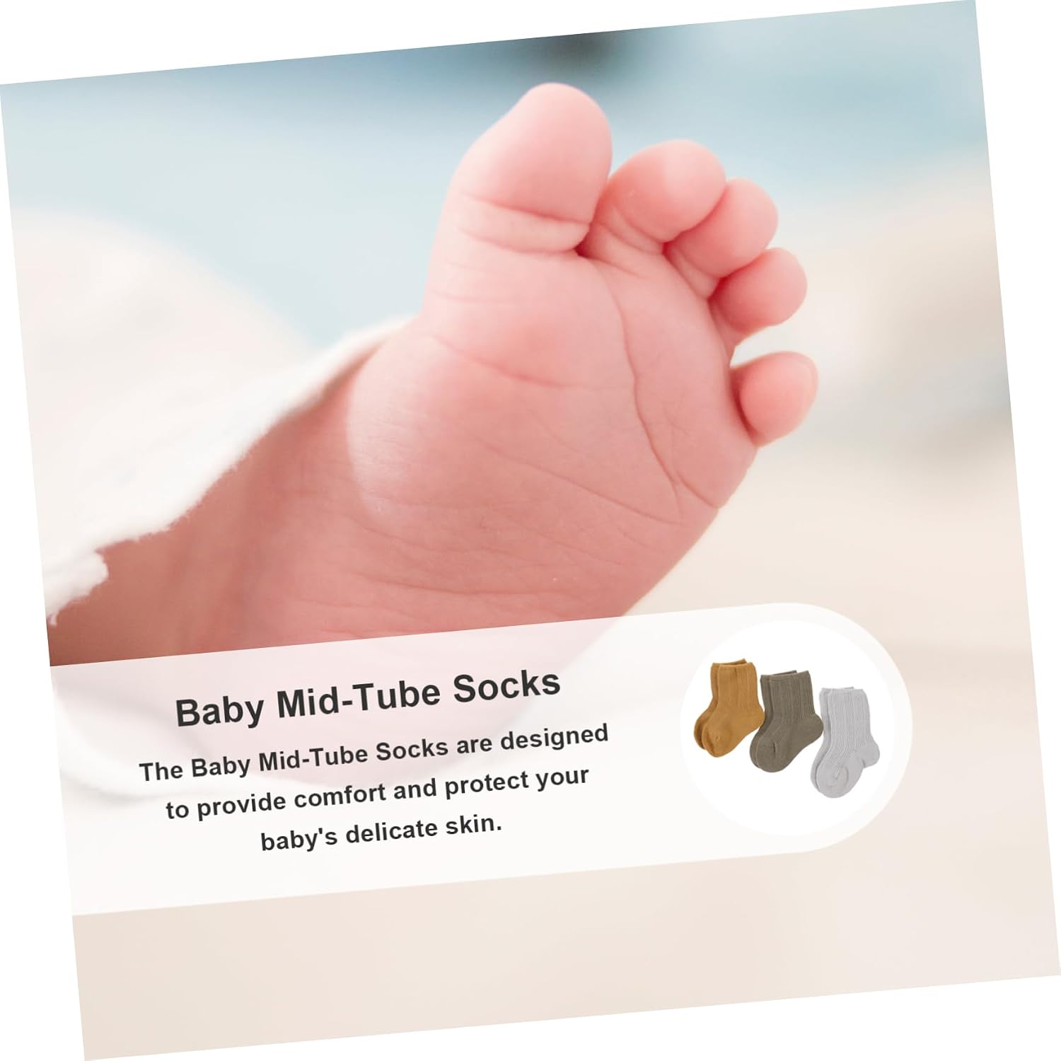 3pairs Warm Boy Girl Socks for Newborns Boy Girl Non- Months Comfortable Breathable Socks for Spring Autumn