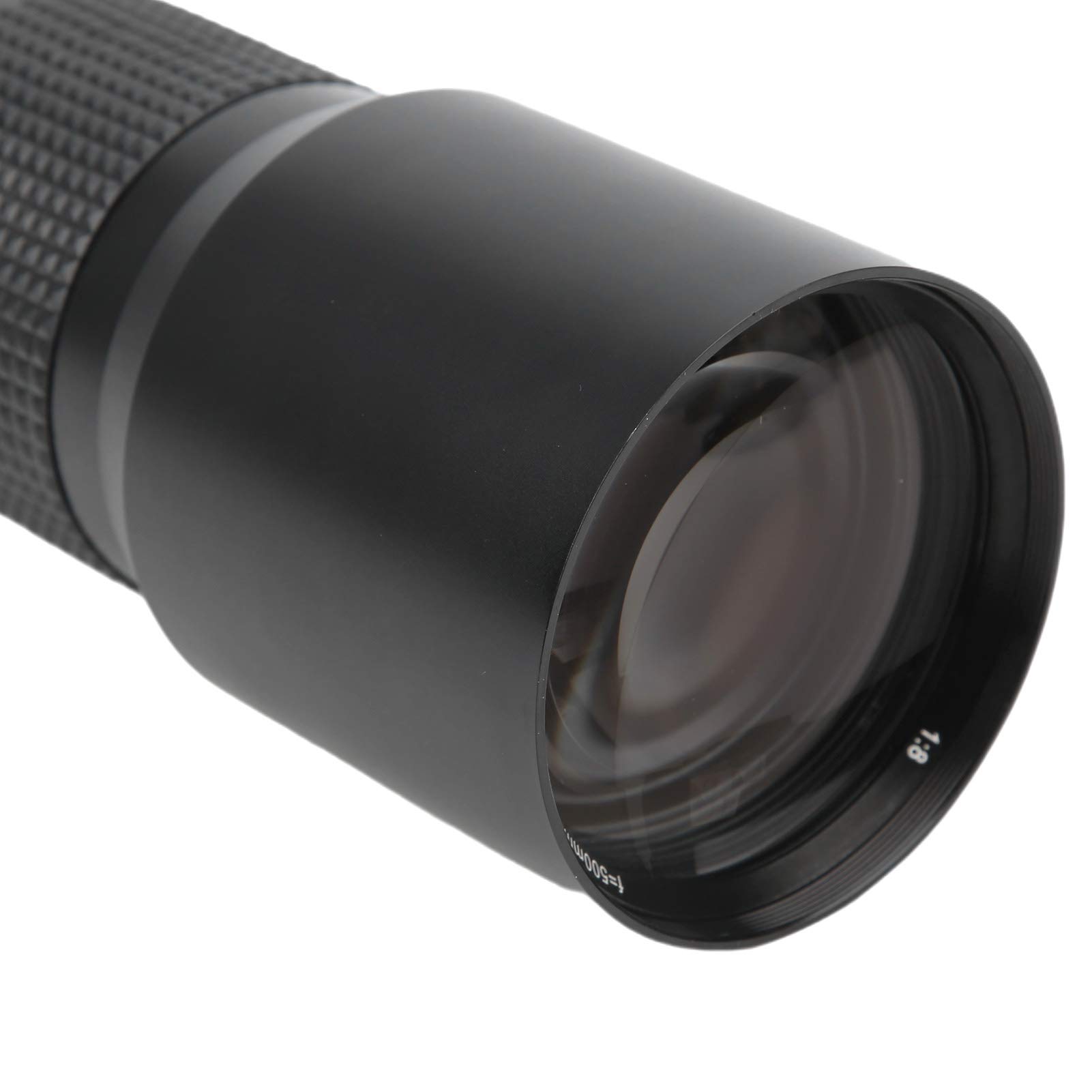 Teleobjetivo de 500 Mm, Teleobjetivo de Enfoque Manual F8-F32, Lente de Aumento 2X, Tamaño de Filtro Frontal de 67 Mm, T2 para Cámara SLR con Montura EF-S (Negro)