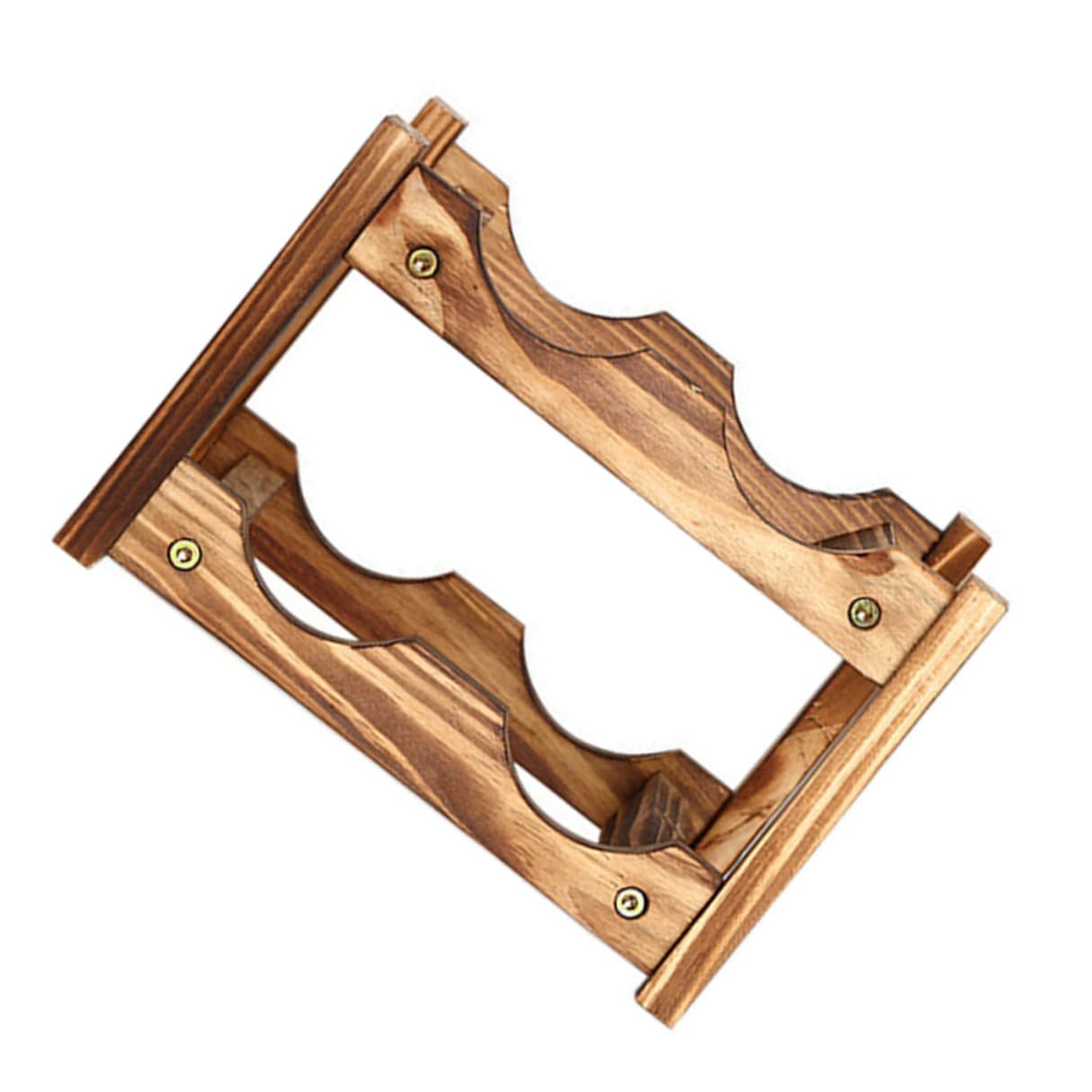 Support rangement bouteilles vin compact double étagère décorative
