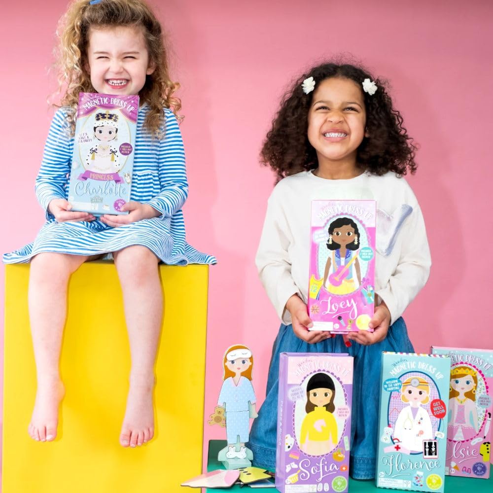 Floss & Rock Magnetic Dress Up Wooden Doll (Elsie)