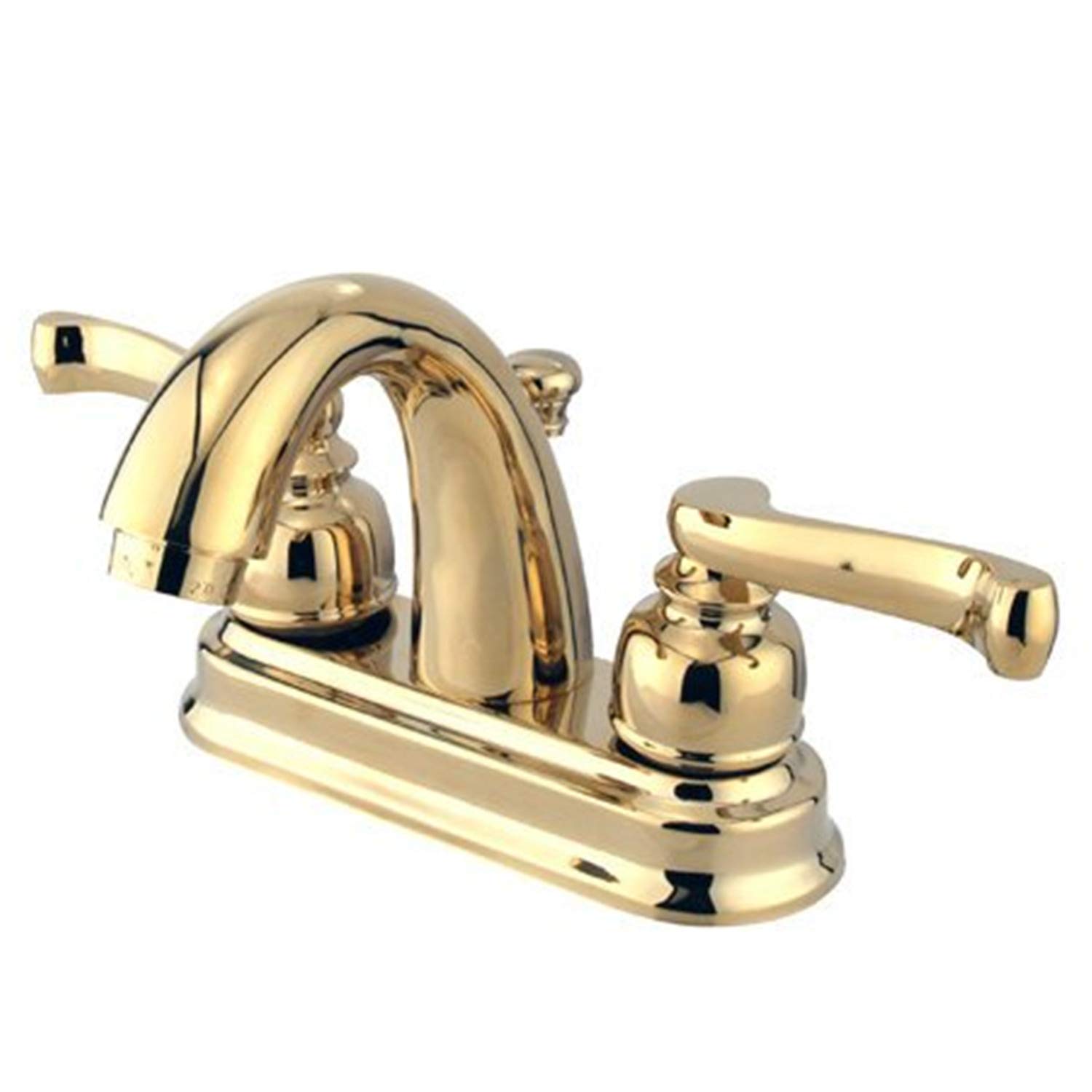 Kingston Brass GKB5612FL Llave de baño Central de 4 Pulgadas con Alto con Ventana emergente, latón Pulido