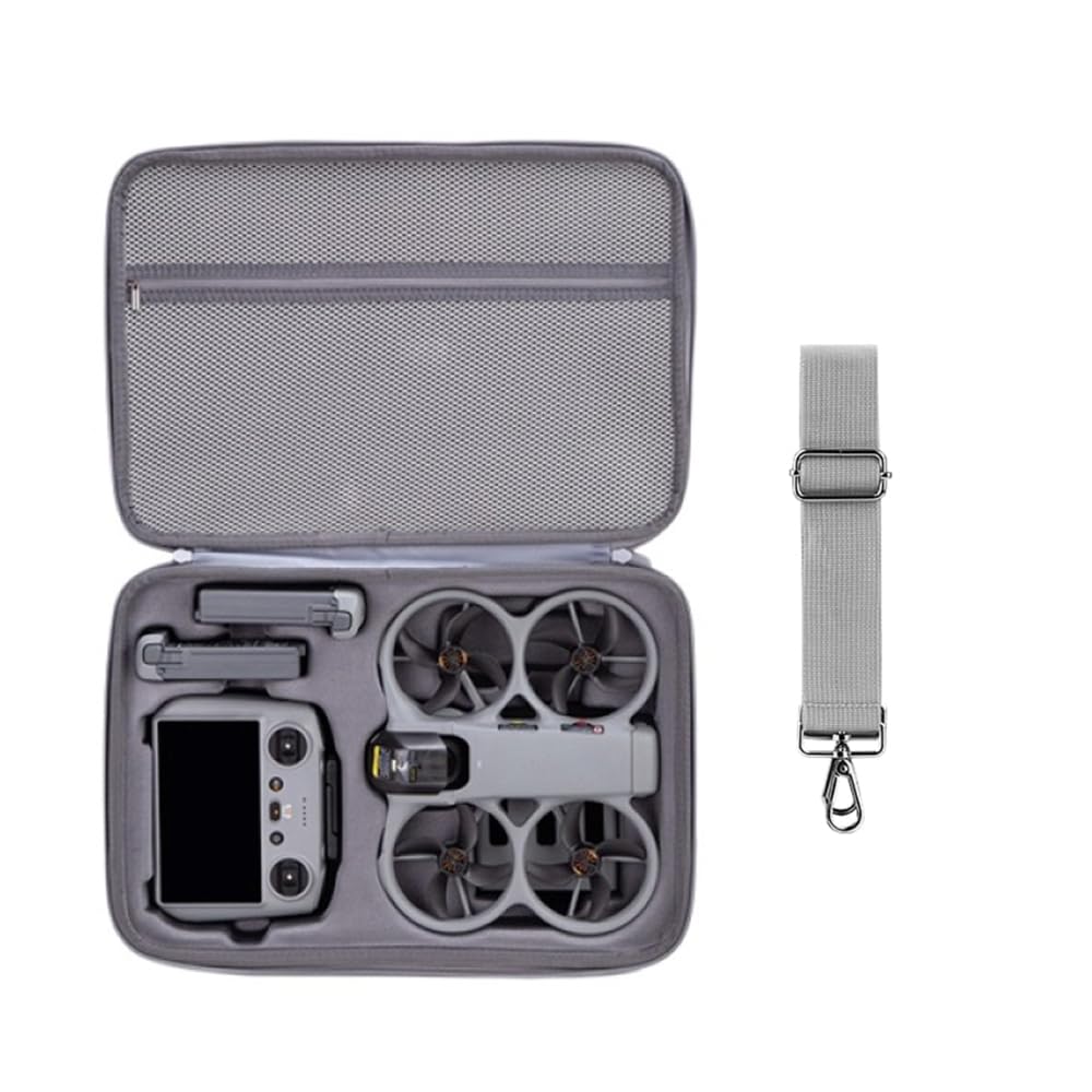 Torba podróżna do DJI Avata 360 RC 2 Fly More Combo, torba do przechowywania o dużej pojemności, przenośny organizer z paskiem na ramię, wodoodporny pokrowiec ochronny PU, akcesoria, szara