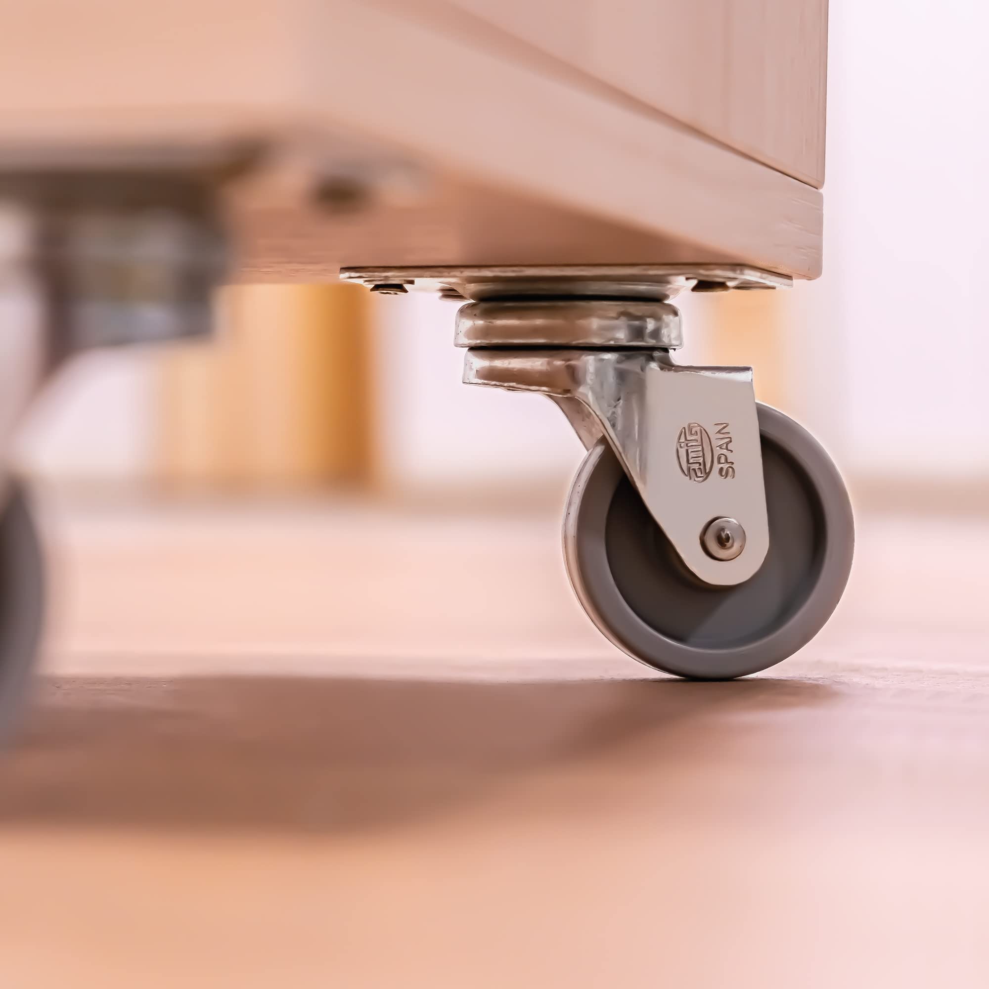 Amig - Pack of 4 Furniture Wheels Mod. 2500 with Platform and Bearings, grau - Image 4