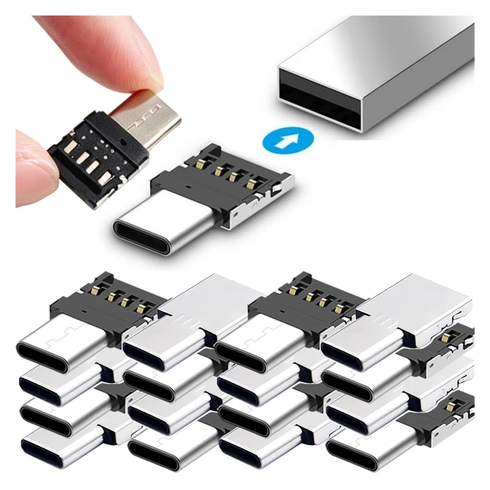 Cable adaptador USB C a USB tipo C OTG para tablet (10 unidades)