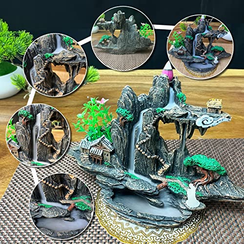Zvaiuk Mountain Waterfall Incense Burner，Backfall Incense Holder River, Incense Falls Meditation Decor For Room With Upgrade Incense Cones And Accessories #TOP4