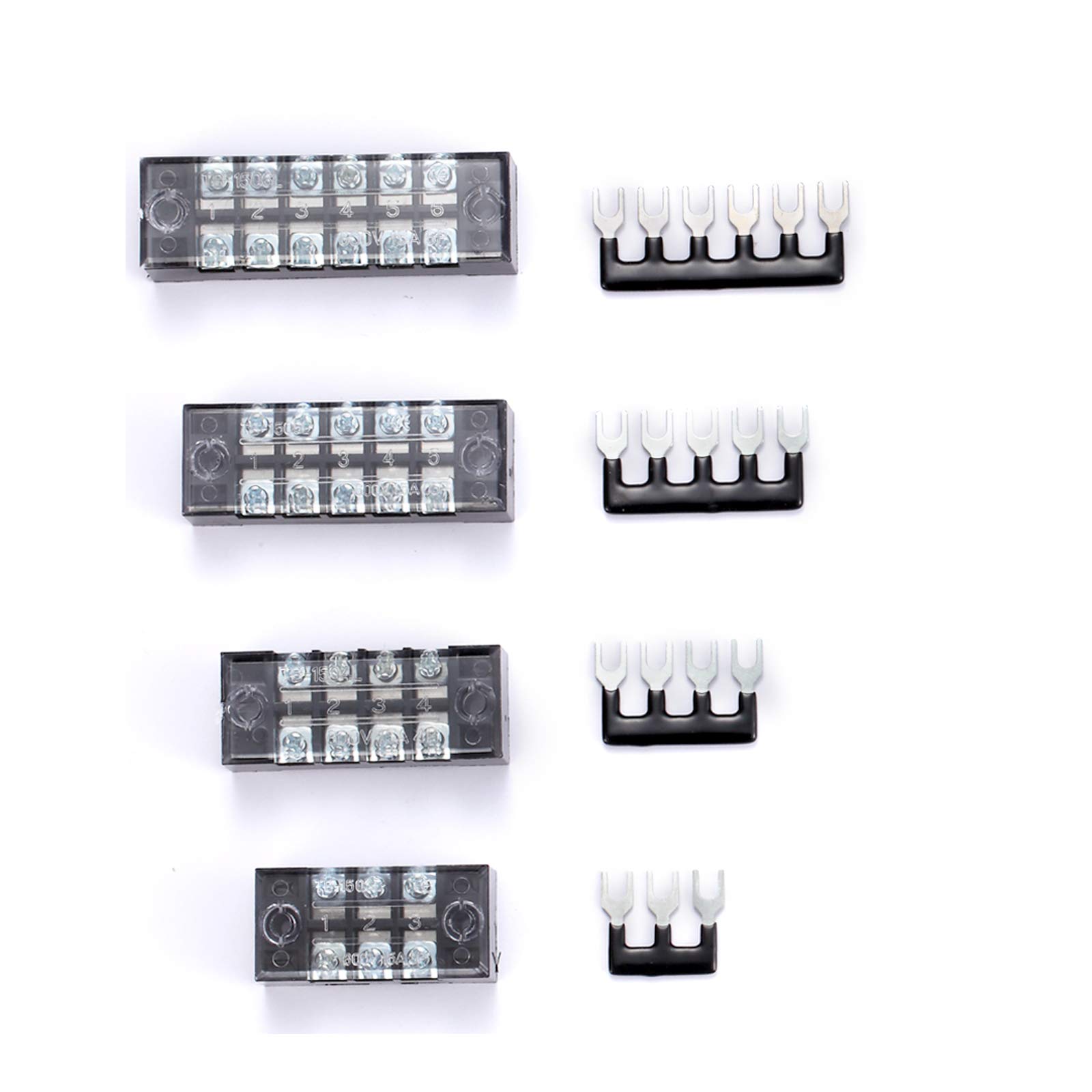 Buy 8 Pack (4 Sets) 15A, 3 4 5 6 Positions Dual Row 600V 15A Screw