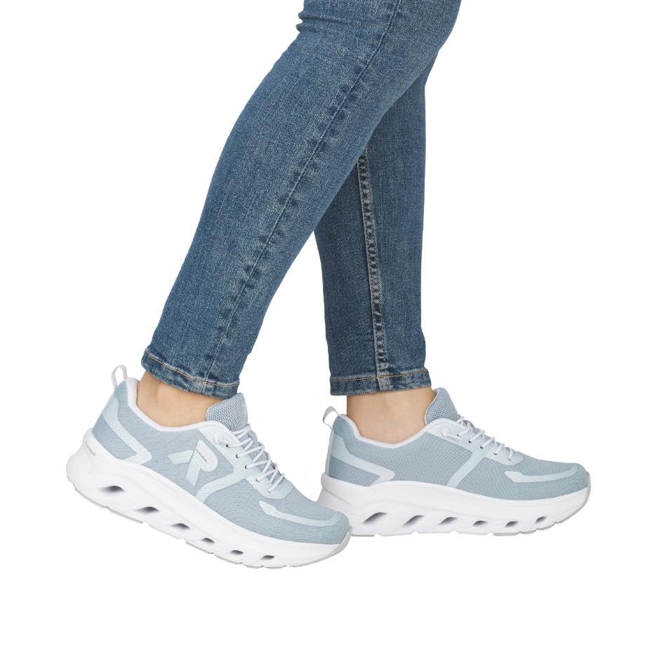 Rieker Damen W3504 Sneaker Low Blau 44 – Ansicht 2