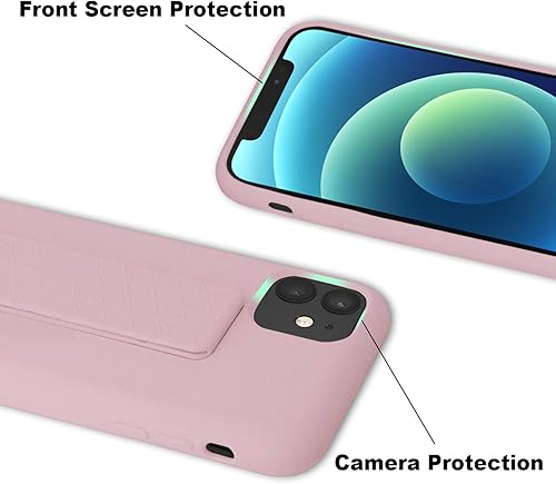 Miniatura 5 de LAUDTEC - Funda para iPhone 12 Mini con soporte, soporte verticalhorizontal, correa de mano, forro de microfibra, funda protectora de cuerpo