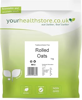 yourhealthstore Traditional Gluten Free Pure Whole Grain Rolled Oats 1kg