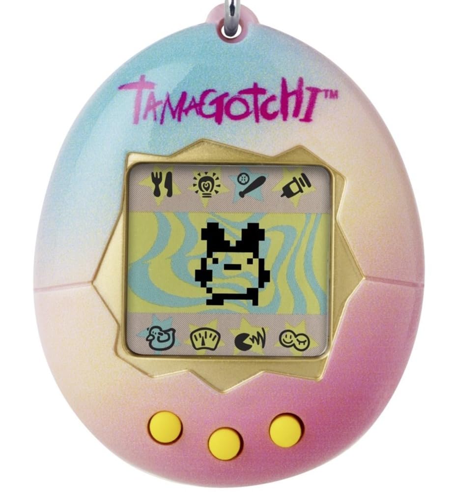 Bandai Tamagotchi Original Sahara Shell | Tamagotchi Original Cyber Pet 90s Adults and Kids Toy with Chain | Retro Virtual Pets are Great Boys and Girls Toys or Gifts for Ages 8+