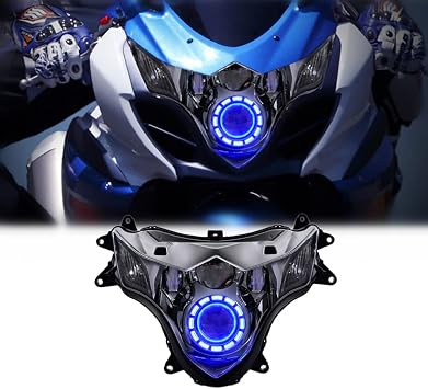 KT Headlight Assembly for Suzuki GSX-R1000 GSXR1000 2009-2016 Blue DRL Custom Modified Motorcycle Sportbike Front Head Lamp High/Low Beam