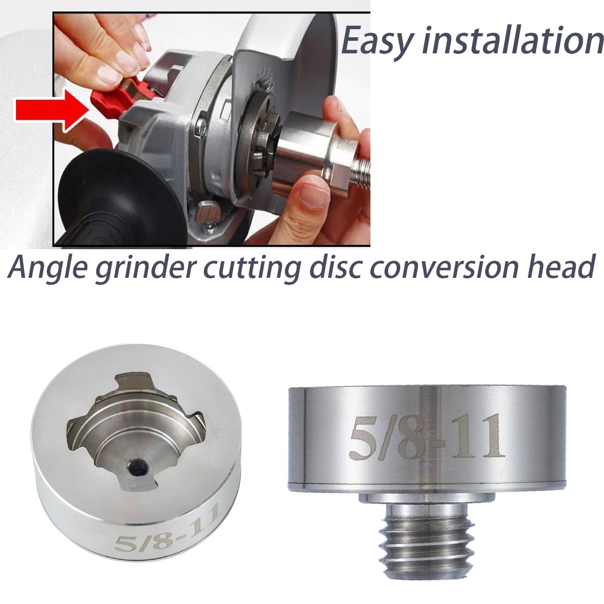 X-Lock Conversion Joint M14 Angle Grinder Cutting disc Adapter Suitable for Diamond Drill bit Saw Blade Cutting Blade Adapter+5/8-11 Flange Locking nut (5/8-11Conversion Connector+Lock Nut)
