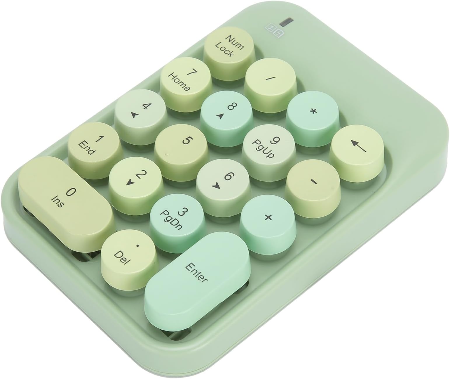 Dpofirs Cute Colorful 18-Key Wireless Numeric Keypad, 2.4G USB Portable Number Pad with Round Keycaps for Laptop Desktop PC, Financial Accounting Numpad (#4)