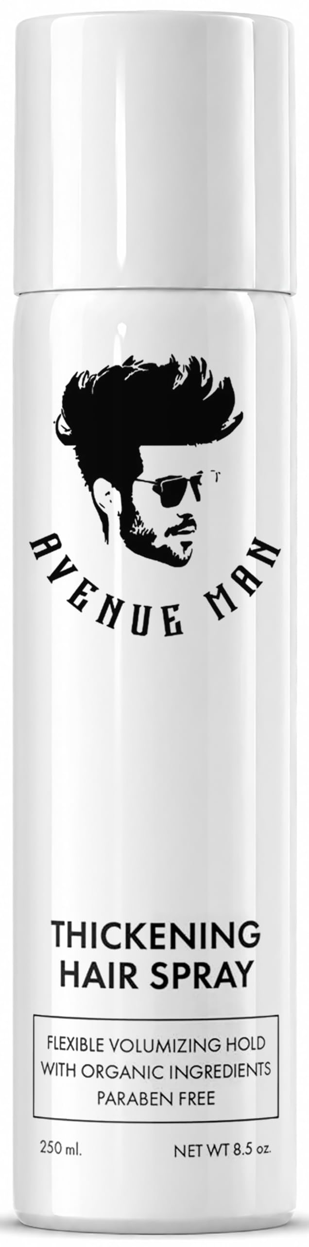 Spray espesante para el cabello (8.5 onzas) - de Avenue Man Hair Products - Laca para el cabello voluminizadora - Hecho en los Estados Unidos