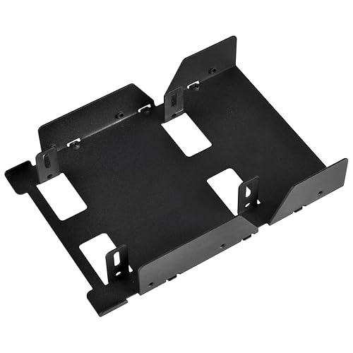 SilverStone Technology Convertidor de bahía HDDSSD de disco duro interno de 3.5 pulgadas a 3 x 2.5 pulgadas, negro SDP08B-E