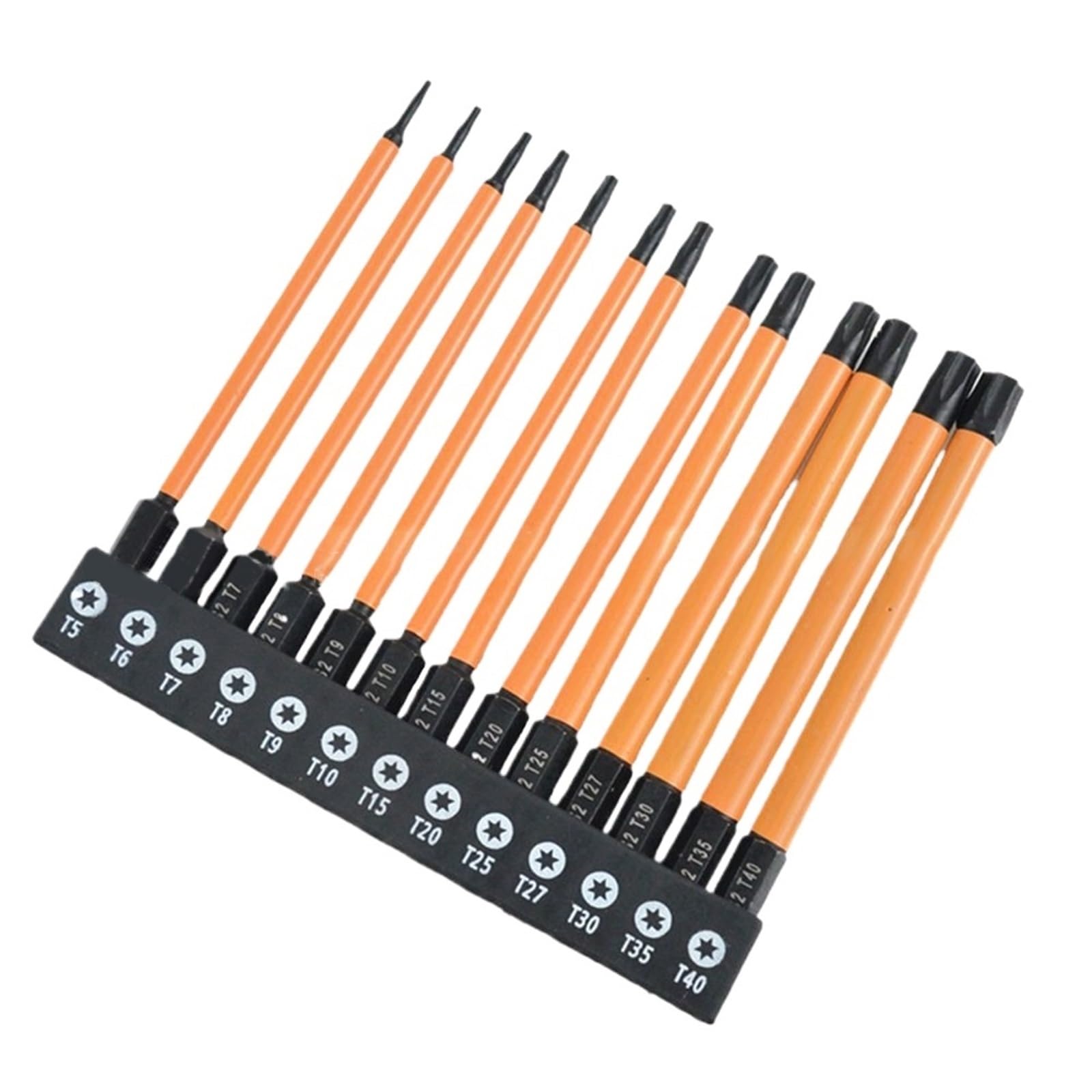 Eretyret 100Mm 13Pcs/Set Hex Head Allen Wrench Drill Bit Set 75Mm 150Mm Hex-Shank Steel Screwdriver Bits Metric Magnetic Easy To Carry(100Mm)